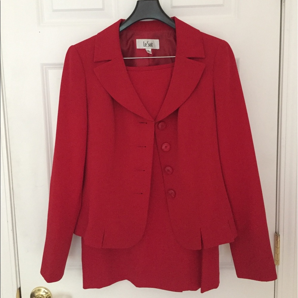 Red dress suit set